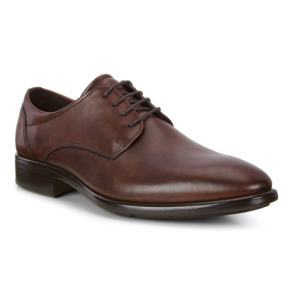 Zapatos Derby Hombre - ECCO Citytray Traditionals - Marrom - ROJ537618